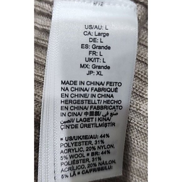 The Drop Sweater Pants Catalina Pull-On Rib Flare Beige NWOT Women's Large - Picture 8 of 10